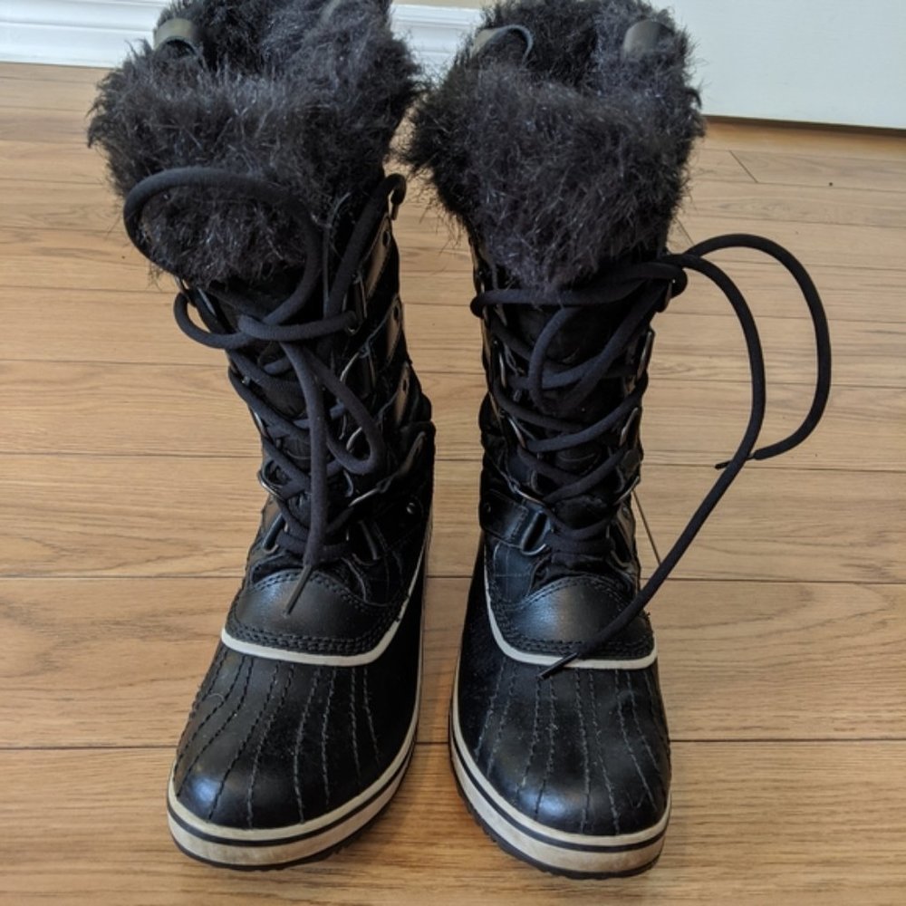 Sorel Tofino black tall winter faux fur boots - Picture 3 of 8